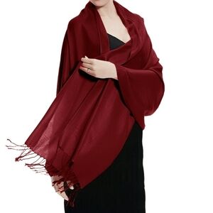 Gorgeous Burgundy/Maroon Pashmina shawl - wrap - scarf